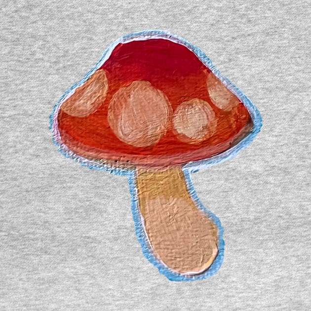 Painted Red Mushroom by hannahjgb